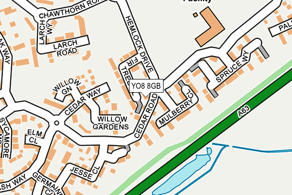 YO8 8GB map - OS OpenMap – Local (Ordnance Survey)
