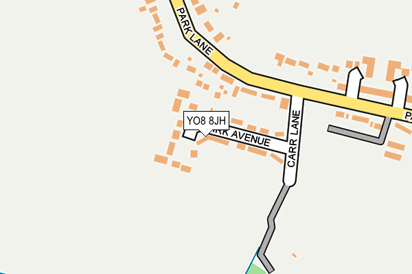 YO8 8JH map - OS OpenMap – Local (Ordnance Survey)