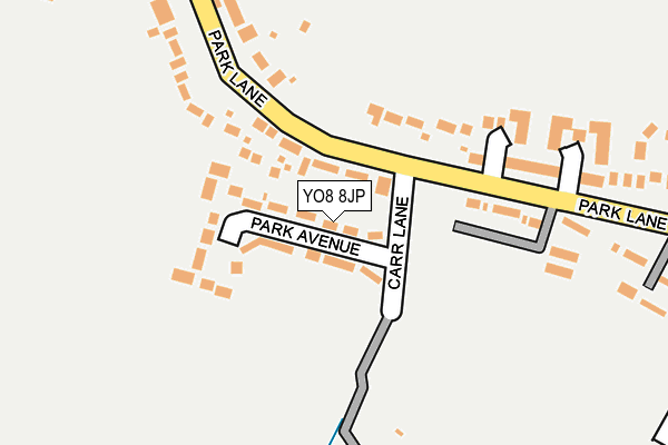 YO8 8JP map - OS OpenMap – Local (Ordnance Survey)