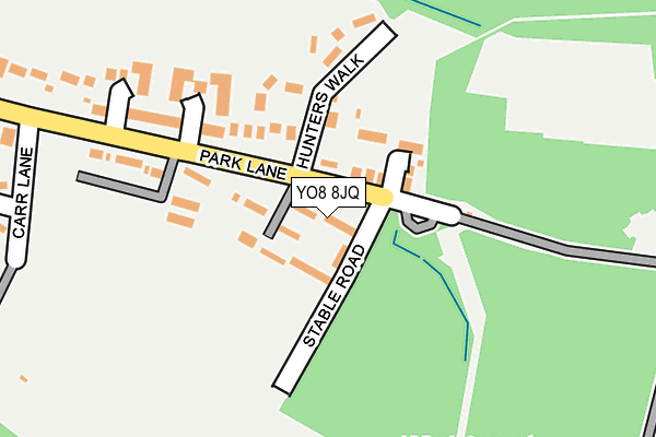 YO8 8JQ map - OS OpenMap – Local (Ordnance Survey)