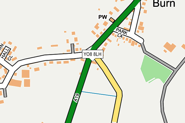 YO8 8LH map - OS OpenMap – Local (Ordnance Survey)