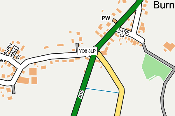 YO8 8LP map - OS OpenMap – Local (Ordnance Survey)