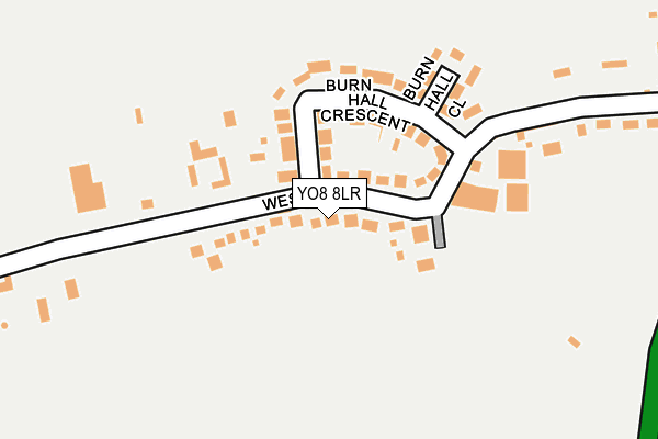 YO8 8LR map - OS OpenMap – Local (Ordnance Survey)