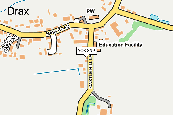 YO8 8NP map - OS OpenMap – Local (Ordnance Survey)