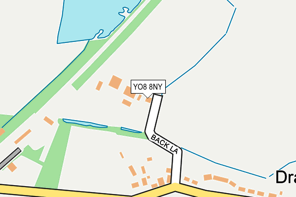 YO8 8NY map - OS OpenMap – Local (Ordnance Survey)
