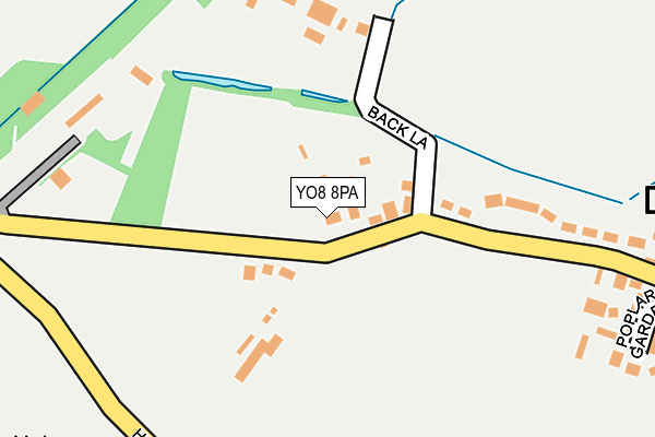 YO8 8PA map - OS OpenMap – Local (Ordnance Survey)
