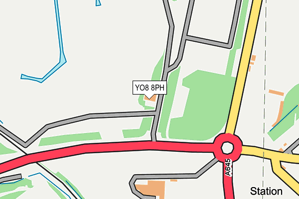 YO8 8PH map - OS OpenMap – Local (Ordnance Survey)