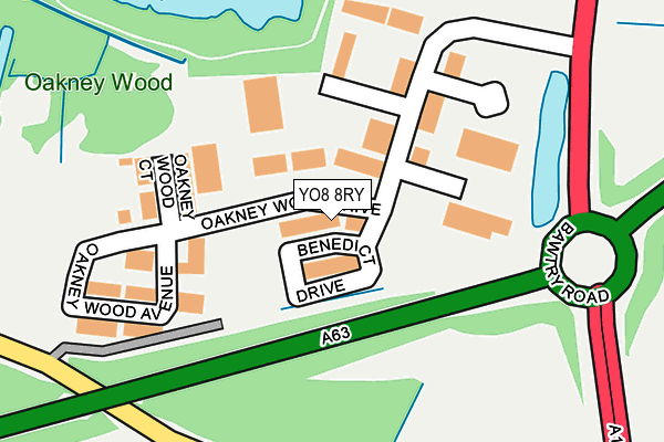 YO8 8RY map - OS OpenMap – Local (Ordnance Survey)