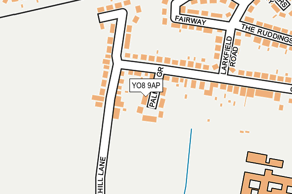 YO8 9AP map - OS OpenMap – Local (Ordnance Survey)