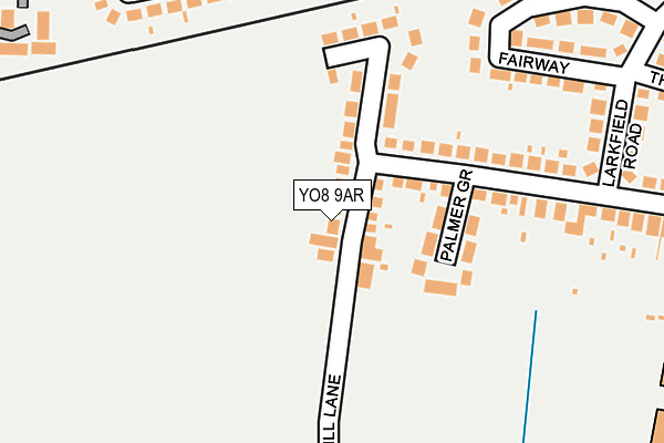 YO8 9AR map - OS OpenMap – Local (Ordnance Survey)