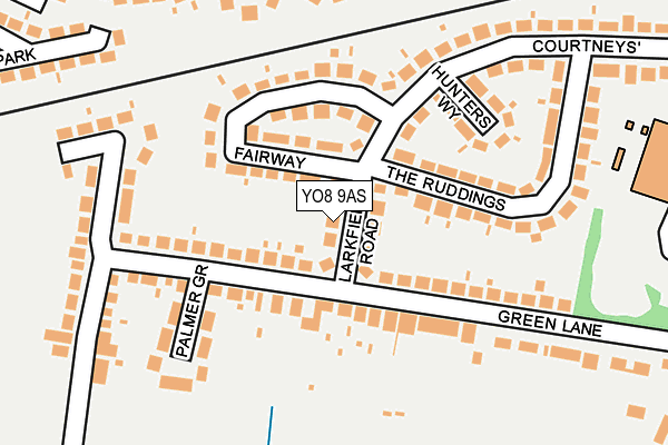 YO8 9AS map - OS OpenMap – Local (Ordnance Survey)