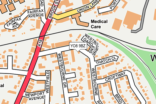 YO8 9BZ map - OS OpenMap – Local (Ordnance Survey)