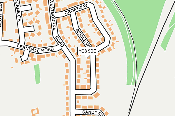 YO8 9DE map - OS OpenMap – Local (Ordnance Survey)
