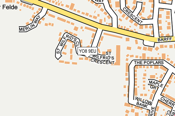 YO8 9EU map - OS OpenMap – Local (Ordnance Survey)