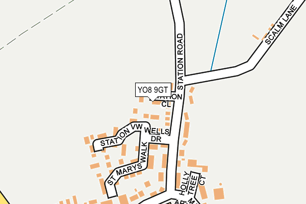 YO8 9GT map - OS OpenMap – Local (Ordnance Survey)