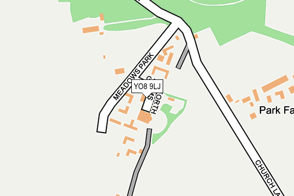 YO8 9LJ map - OS OpenMap – Local (Ordnance Survey)