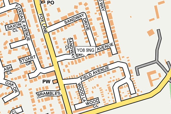 YO8 9NG map - OS OpenMap – Local (Ordnance Survey)