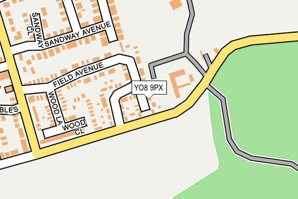 YO8 9PX map - OS OpenMap – Local (Ordnance Survey)