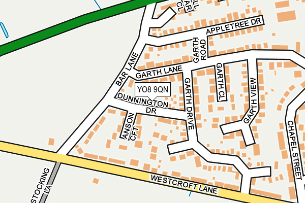 YO8 9QN map - OS OpenMap – Local (Ordnance Survey)