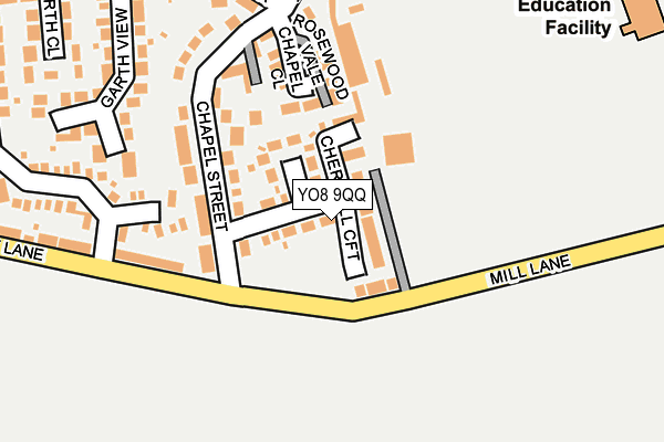 YO8 9QQ map - OS OpenMap – Local (Ordnance Survey)