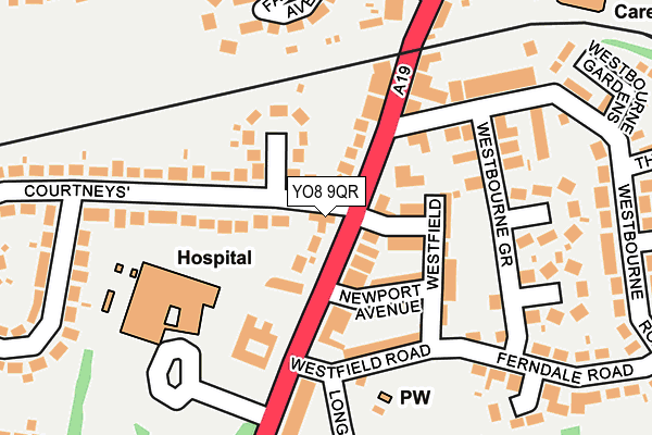 YO8 9QR map - OS OpenMap – Local (Ordnance Survey)