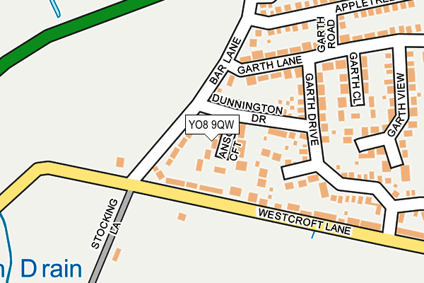YO8 9QW map - OS OpenMap – Local (Ordnance Survey)