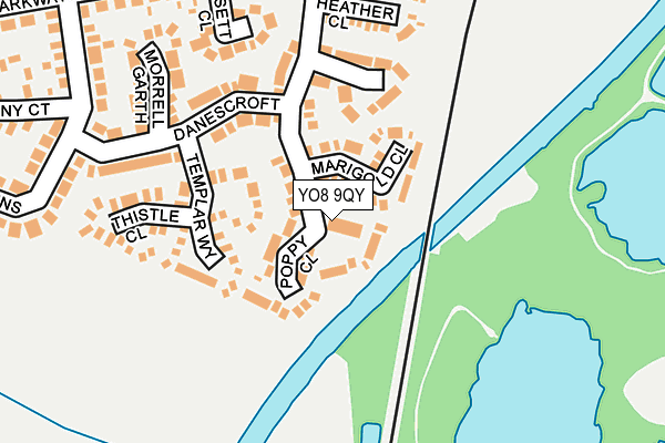 YO8 9QY map - OS OpenMap – Local (Ordnance Survey)