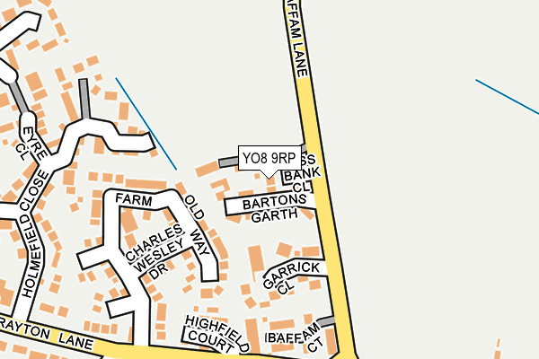 YO8 9RP map - OS OpenMap – Local (Ordnance Survey)
