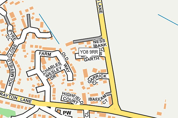 YO8 9RR map - OS OpenMap – Local (Ordnance Survey)
