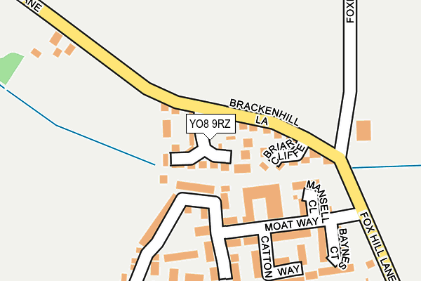 YO8 9RZ map - OS OpenMap – Local (Ordnance Survey)