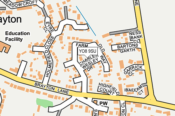 YO8 9SU map - OS OpenMap – Local (Ordnance Survey)