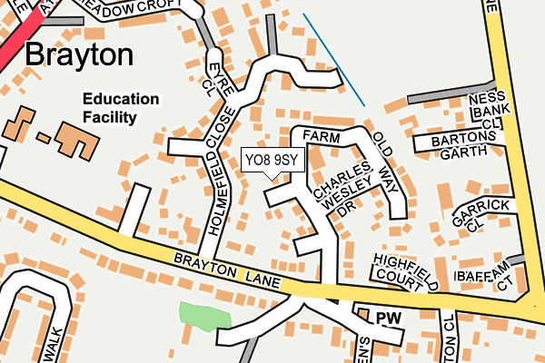 YO8 9SY map - OS OpenMap – Local (Ordnance Survey)