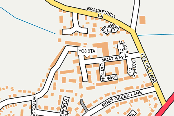 YO8 9TA map - OS OpenMap – Local (Ordnance Survey)