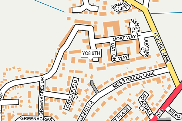 YO8 9TH map - OS OpenMap – Local (Ordnance Survey)