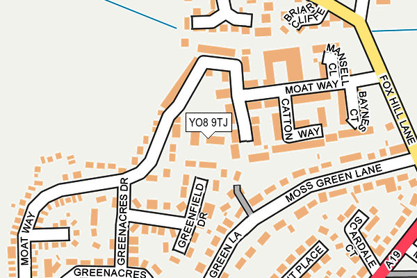 YO8 9TJ map - OS OpenMap – Local (Ordnance Survey)