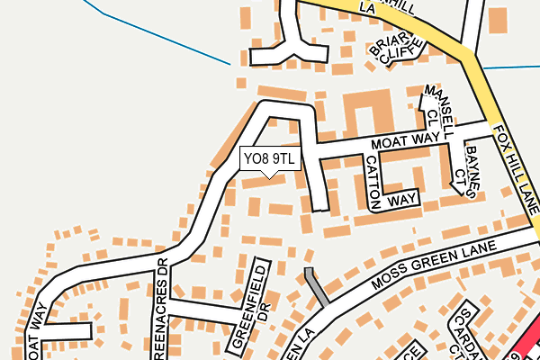 YO8 9TL map - OS OpenMap – Local (Ordnance Survey)