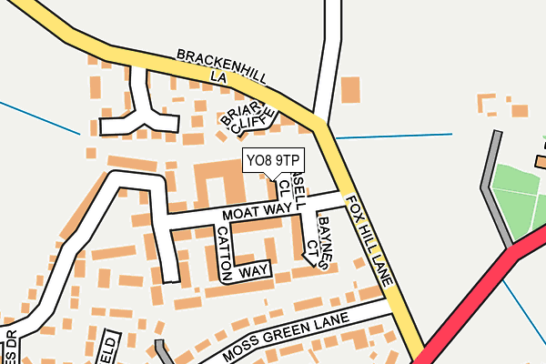 YO8 9TP map - OS OpenMap – Local (Ordnance Survey)