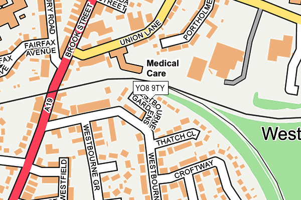 YO8 9TY map - OS OpenMap – Local (Ordnance Survey)