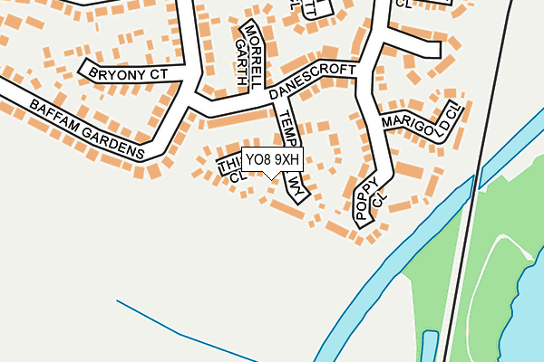 YO8 9XH map - OS OpenMap – Local (Ordnance Survey)