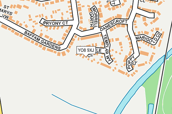 YO8 9XJ map - OS OpenMap – Local (Ordnance Survey)
