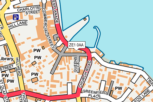 ZE1 0AA map - OS OpenMap – Local (Ordnance Survey)