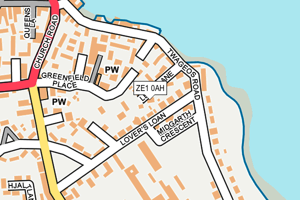 ZE1 0AH map - OS OpenMap – Local (Ordnance Survey)