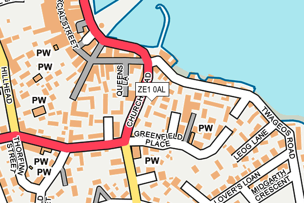 ZE1 0AL map - OS OpenMap – Local (Ordnance Survey)