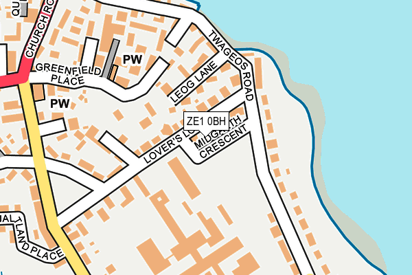 ZE1 0BH map - OS OpenMap – Local (Ordnance Survey)