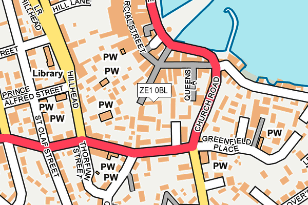ZE1 0BL map - OS OpenMap – Local (Ordnance Survey)