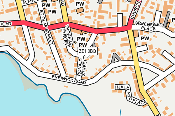 ZE1 0BQ map - OS OpenMap – Local (Ordnance Survey)