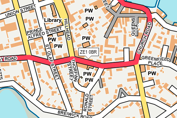 ZE1 0BR map - OS OpenMap – Local (Ordnance Survey)