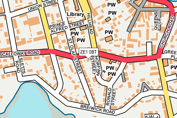 ZE1 0BT map - OS OpenMap – Local (Ordnance Survey)