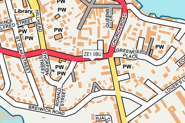 ZE1 0BU map - OS OpenMap – Local (Ordnance Survey)