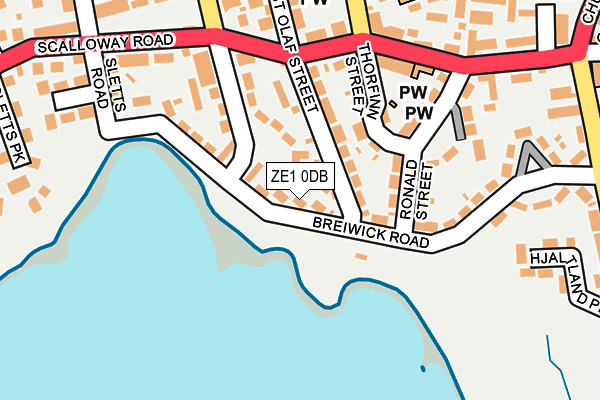 ZE1 0DB map - OS OpenMap – Local (Ordnance Survey)